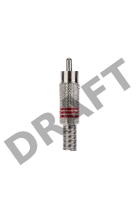 Разъем штекер RCA металл под винт черный/красный REXANT