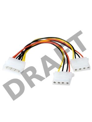 Разветвитель питания IDE-устройств Molex (IDE) в 2*Molex (IDE), 15см Exegate Разветвитель питания IDE-устройств Molex (IDE) в 2*Molex (IDE), 15см Exegate