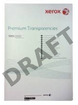 Пленка   XEROX Transparency Premium Universal  A4,100г/м,100л.длялазерной печати, прозрачная.
