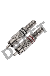 Разъем штекер RCA металл пайка ZN черный/красный PROCONNECT