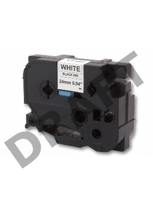 Лента Cactus CS-TZ251 для печати наклеек в устройствах Brother P-touch черный на белом 24мм х 8м