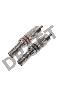 Разъем штекер RCA металл пайка ZN черный/красный PROCONNECT