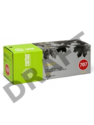 Тонер Картридж Cactus CS-C707Y желтый для Canon LBP-5000 (2000стр.)