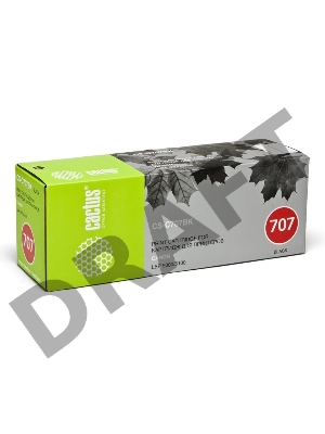 Тонер Картридж Cactus CS-C707BK черный для Canon LBP-5000 (2500стр.)