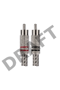 Разъем штекер RCA металл пайка ZN черный/красный PROCONNECT