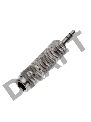 Переходник штекер стерео 3,5 мм - гнездо стерео 6,3 мм, металл  REXANT