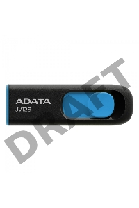 Флеш Диск 128GB ADATA UV128, USB 3.0, черный/синий
