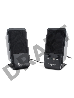 Акустическая система Gembird SPK-510, черный, 6 Вт, рег. громкости, разъём для наушников,USB-питание