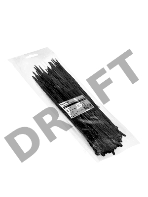 Стяжка (хомут) нейлоновая ExeGate CV66-350x4.8B (нейлон 6.6, 350x4.8мм, неоткрывающаяся, halogen free, -40°C - +85°C, черная, 100 шт)