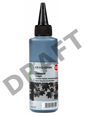 Чернила Cactus CS-I-CLI526BK черный фото (100мл) CANON PIXMA iP4850/MG5250/MG5150/iX6550