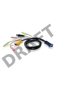 Кабель ATEN CABLE HD15M/USBM/SP/SP-SPHD15M; 1.8M