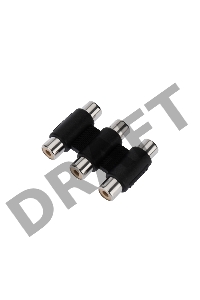 Переходник 3 гнезда RCA - 3 гнезда RCA, тринокль  REXANT