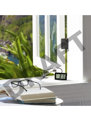 Термометр электронный  с дистанционным датчиком измерения температуры Метеостанции REXANT RM-01 70-0501