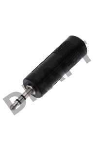 Переходник штекер стерео 3,5 мм - гнездо стерео 6,3 мм,  пластик  REXANT