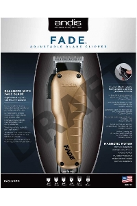 Машинка для стрижки Andis US-1 Fade Adjustable Blade Clipper позолоченный металлик (насадок в компл:6шт)