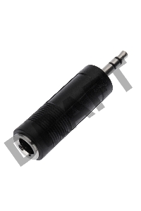 Переходник штекер стерео 3,5 мм - гнездо стерео 6,3 мм,  пластик  REXANT