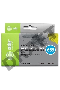 Картридж струйный Cactus CS-CZ112AE желтый для №655 HP DJ IA 3525/5525/4515/4525 (14,6ml)