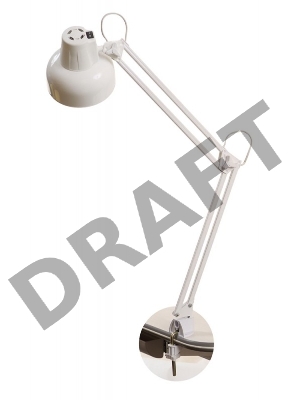 Светильник настольный Трансвит Beta/Wh на струбцине E27 лампа накаливания белый 60Вт