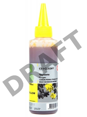 Чернила Cactus CS-I-CLI526Y желтый (100мл) CANON PIXMA iP4850/MG5250/MG5150/iX6550