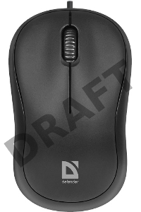 Мышь проводная  Defender Patch MS-759 черный,3 кнопки, 1000 dpi  52759