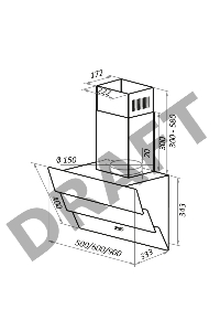Вытяжка MAUNFELD CASCADA PUSH 60 БЕЛЫЙ