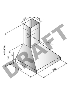 Вытяжка каминная Elikor Вента 60П-430-П3Л молоко/рейлинг бронза управление: ползунковое (1 мотор)