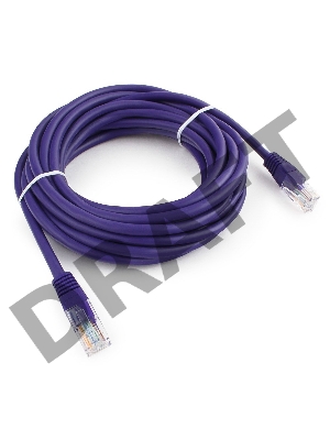 Патч-корд UTP Cablexpert кат.5e, 5м, литой, многожильный (фиолетовый)