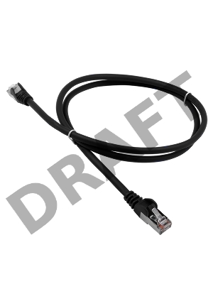 Патч-корд LANMASTER LSZH FTP кат.5e, 0.5 м, черный