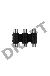 Переходник 3 гнезда RCA - 3 гнезда RCA, тринокль  REXANT