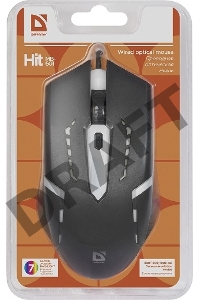 Мышь DEFENDER USB OPTICAL HIT MB-601 BLACK 52601