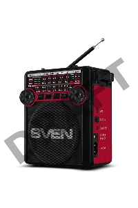 Радиоприемник АС SVEN SRP-355, красный (3 Вт, FM/AM/SW, USB, SD/microSD, фонарь, встроенный аккумулятор) АС SVEN SRP-355, красный (3 Вт, FM/AM/SW, USB, SD/microSD, фонарь, встроенный аккумулятор)