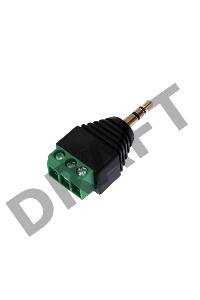 Штекер стерео 3,5 мм с клеммой колодкой под винт, (уп. блистер 40 шт)  REXANT