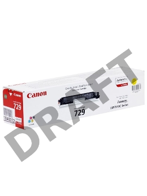 Тонер-картридж Canon Cartridge 729Y (4367B002) желтый для LBP-7010C/7018C 1000 стр.