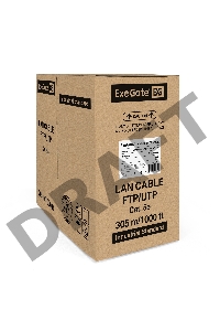 Кабель ExeGate SFTP 4 пары кат.5e медь, 24AWG, экран, бухта 305м, серый, PVC