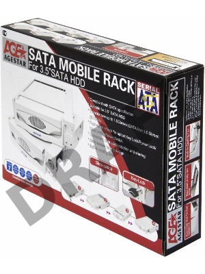 Сменный бокс для HDD AgeStar MR3-SATA(S)-1F SATA II пластик черный 3.5