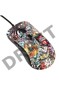 Мышь Qumo  Splash M40, проводная, оптическая, 6 кноп., подсв. 7 цв., 1200/1600/2400/3200 dpi, waterprinting