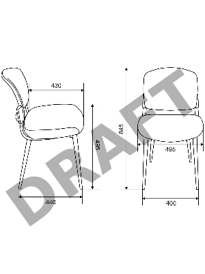Стул для кухни Бюрократ KF-8W_2 комплект 2шт красный металл белый на ножках (KF-8W/RED_2)