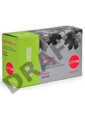 Тонер Картридж Cactus CS-C711M пурпурный для Canon LBP5300 (6000стр.)