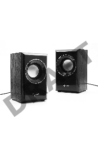 Колонки Gembird SPK-204, черный МДФ,2х3 Вт, регулятор громкости, USB