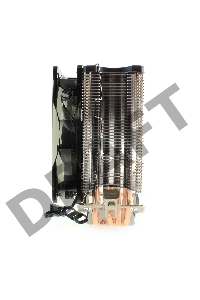 Кулер CROWN CM-5 (Для Intel и AMD,TDP до 187 Ватт,5шт. теплопроводных трубок,Синяя светодиодная подсветка,Гидродинамическии? подшипник,Размер: 148*126*85 мм)