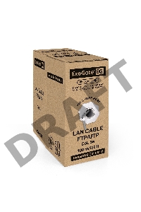 Кабель ExeGate Special UTP 4 пары кат.5e CCA, 26AWG, бухта 100м, серый, PVC