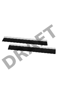 Комплект щеточного ввода в шкаф, универсальный, цвет черный