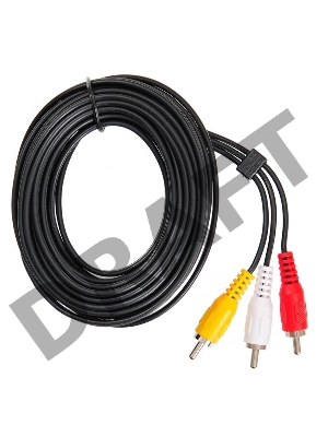 Кабель соединительный аудио-видео Buro 3хRCA (m)/3хRCA (m) 5м. черный (BAAC027-5)