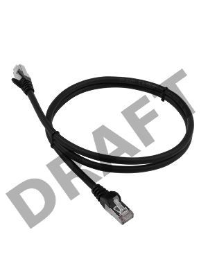 Патч-корд LANMASTER LSZH FTP кат.6, 5.0 м, черный