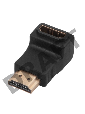 Переходник штекер HDMI - гнездо HDMI, угловой  REXANT