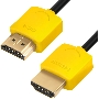 Greenconnect Кабель SLIM 2.0m HDMI 2.0, желтые коннекторы Slim, OD3.8mm, HDR 4:2:2, Ultra HD, 4K 60 fps 60Hz, 3D, AUDIO, 18.0 Гбит/с, 32/32 AWG, GCR-51576 Greenconnect Кабель SLIM 2.0m HDMI 2.0, желтые коннекторы Slim, OD3.8mm, HDR 4:2:2, Ultra HD, 4K 60 