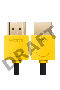 Greenconnect Кабель SLIM 2.0m HDMI 2.0, желтые коннекторы Slim, OD3.8mm, HDR 4:2:2, Ultra HD, 4K 60 fps 60Hz, 3D, AUDIO, 18.0 Гбит/с, 32/32 AWG, GCR-51576 Greenconnect Кабель SLIM 2.0m HDMI 2.0, желтые коннекторы Slim, OD3.8mm, HDR 4:2:2, Ultra HD, 4K 60 