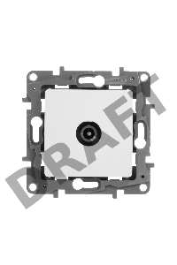 Розетка TV проходная, 15дБ, бел. ETIKA 