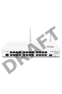 Сетевой коммутатор  Mikrotik CRS125-24G-1S-2HnD-IN Сетевой коммутатор Mikrotik CRS125-24G-1S-2HnD-IN, 24x10/100/1000 Mbit/s Gigabit Ethernet with Auto-MDI/X, 1xSFP