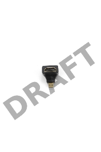 Переходник HDMI-microHDMI Gembird, 19F/19M, угловой, золотые разъемы, пакет  A-HDMI-FDML 